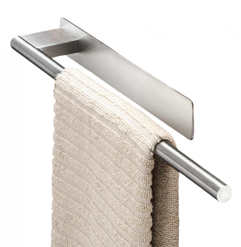HANDTUCHSTANGE , Wandmontierter Handtuchhalter - Silberfarben, Metall (4/6/39cm) - BELZ