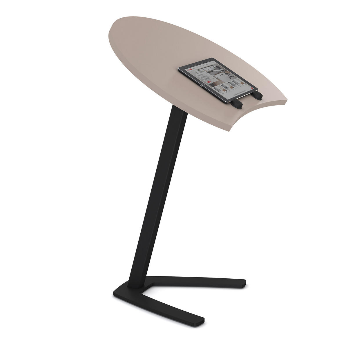 STEHTISCH Laptoptisch Pontis Basalt / - Braun, Holz/Metall (50/60/72cm) - ASSMANN