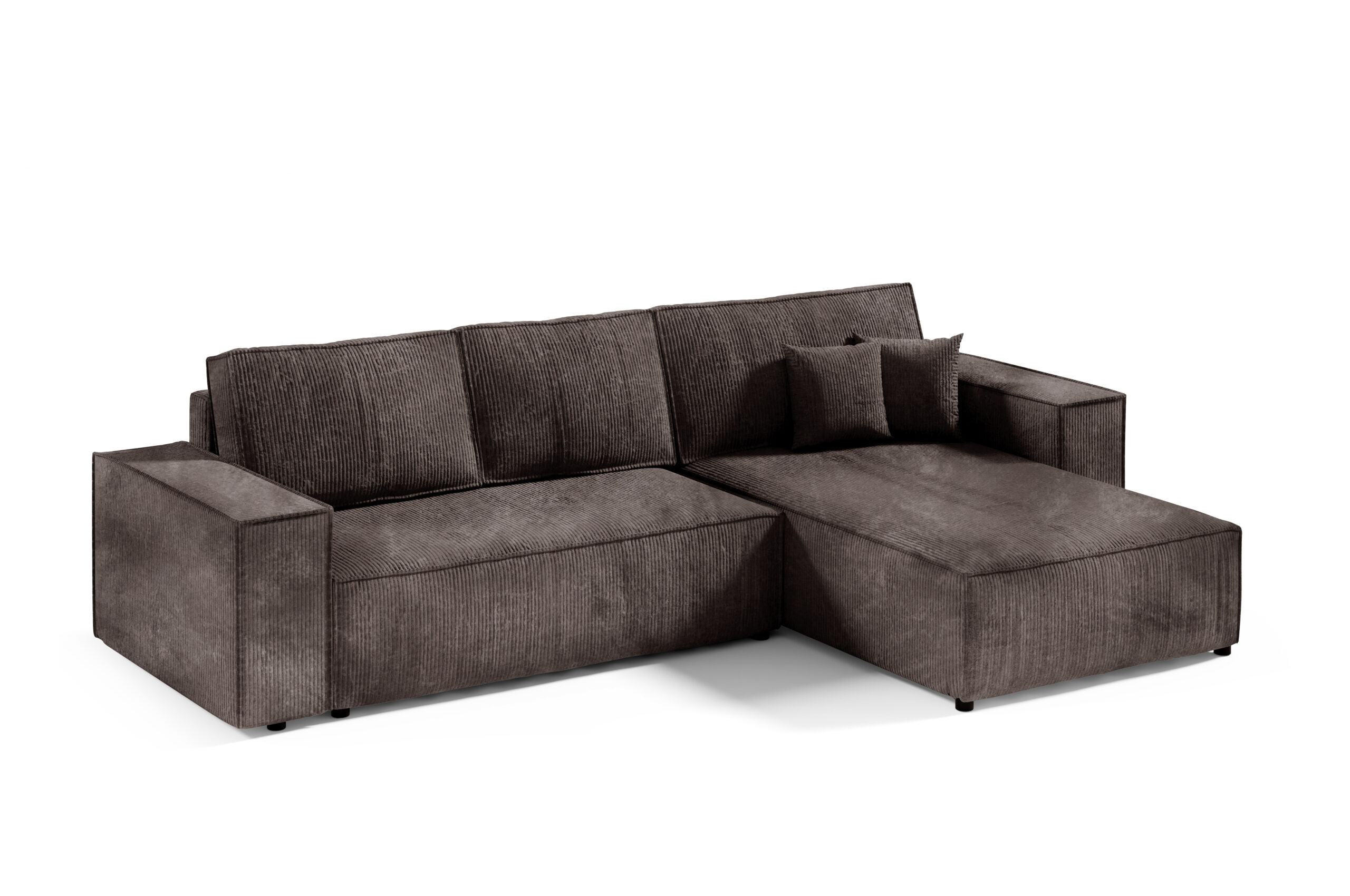 ECKSOFA mit Schlaffunktion Brown - Braun, Textil (294/185cm) - Furnisell