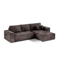 ECKSOFA mit Schlaffunktion Brown - Braun, Textil (294/185cm) - Furnisell