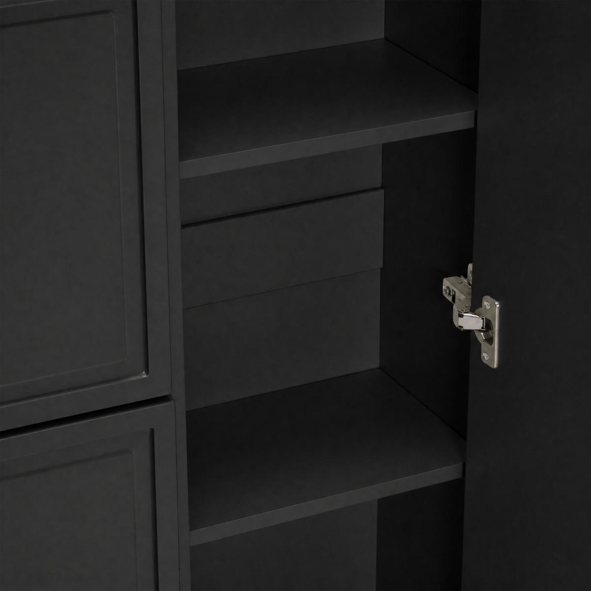 SCHUHSCHRANK Schwarz 120/24/107 cm - Schwarz, Holzwerkstoff (120/107/24cm) - PANGIVO