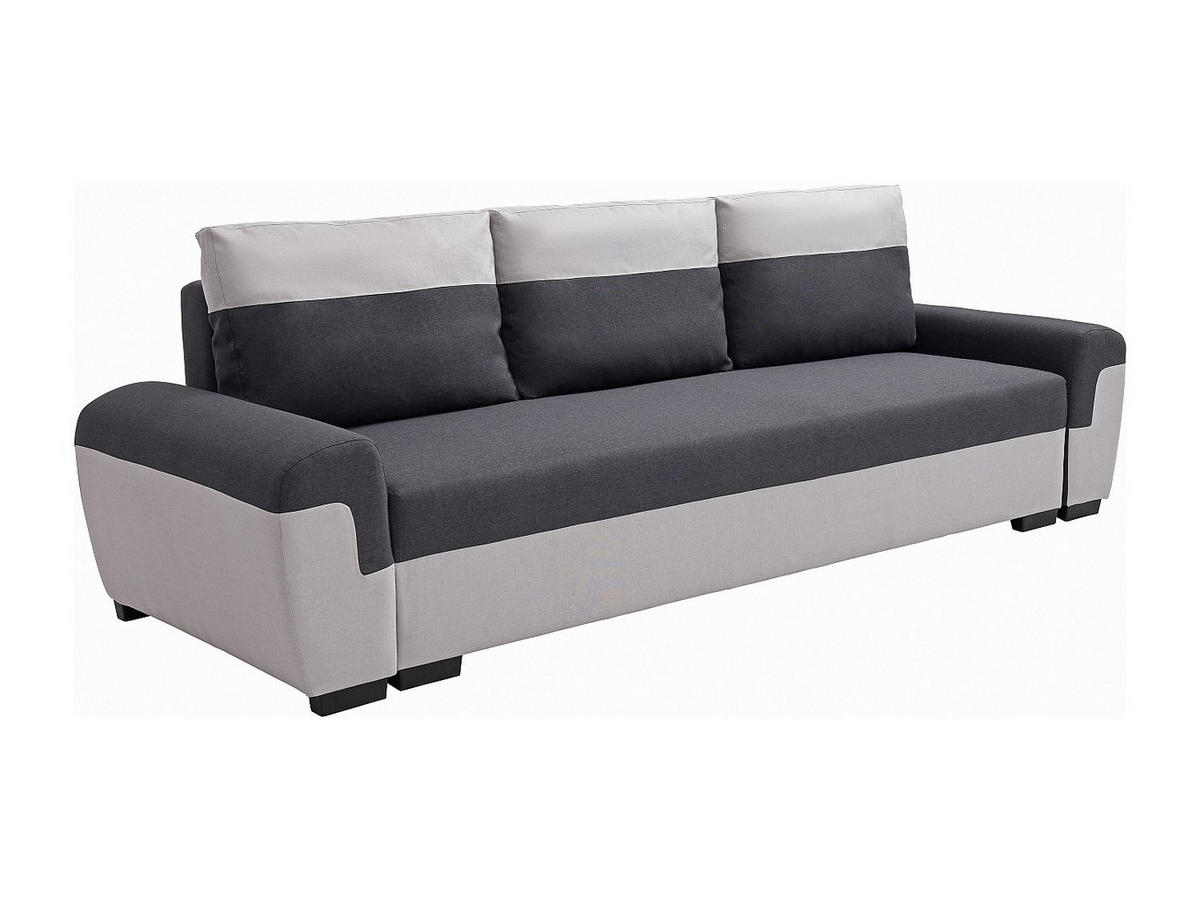 SCHLAFSOFA - 3 Personen - Stoff - Anthrazitgrau - - Anthrazit, Textil (260/88/90cm) - Vente-Unique