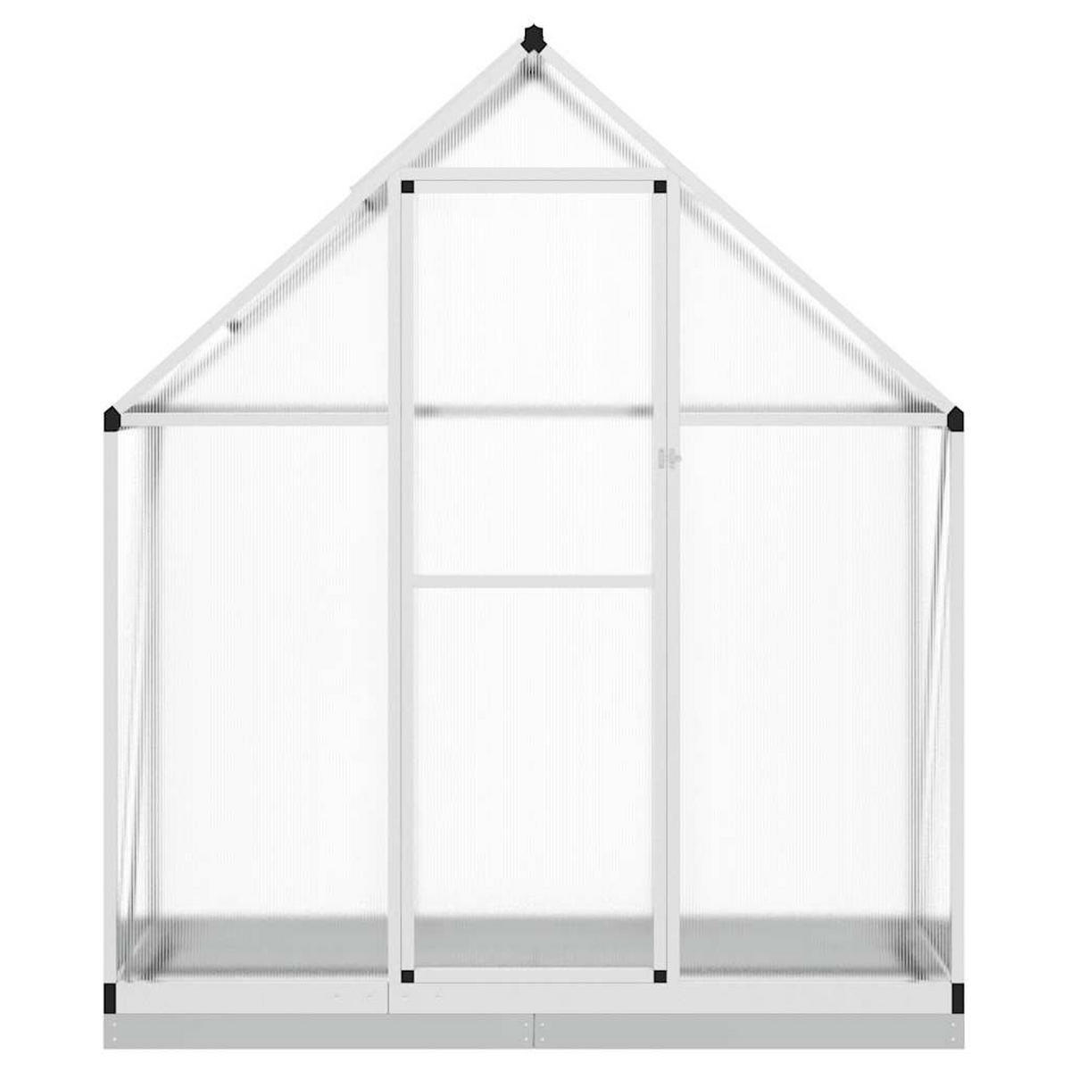 GEWÄCHSHAUS mit Fundamentrahmen Silbern 169x58x202cm Aluminimum - Silberfarben, Metall (58/202/169cm)