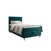 BOXBETT FLO 100x200 Itaka 39, mit Matratze H3, Bonell und Topper, Türkis - Türkis, Holz/Textil (100/200cm) - Bedante