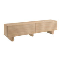TV-MÖBEL mit 2 Türen - MDF - 180 cm - Holzfarben - LUDIMA - Naturfarben, Holz (180/46.1/36.8cm) - Vente-Unique
