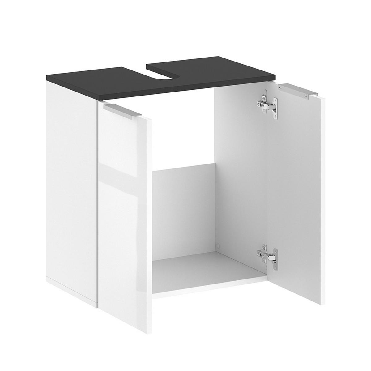 WASCHBECKENUNTERSCHRANK Otis Weiß Hochglanz 58 x 60 cm - Weiß Hochglanz, Holzwerkstoff (58/60/33cm) - Vicco