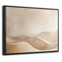 LEINWAND Bilder mit Rahmen - Beige - Natur - Abstrakt - Modern - 40x30 - Beige, Textil (40/30cm) - MuchoWow