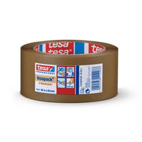 PACKBAND 4124, PVC, 66 m x 50 mm, braun - Braun, Kunststoff (111/111/50cm) - tesa