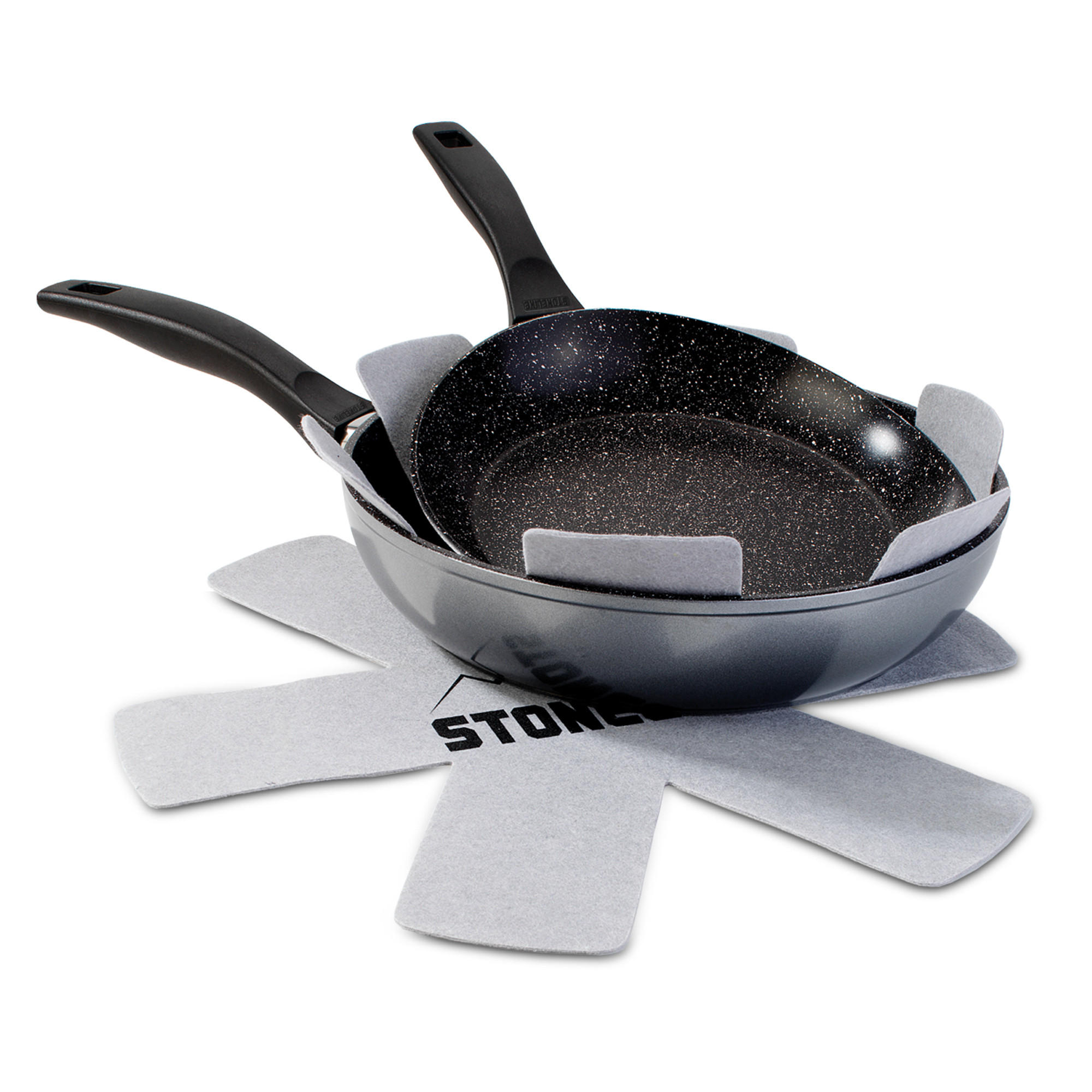 PFANNENSCHUTZ SET 2-TEILIG - Grau, Naturmaterialien (20/1/38cm) - Stoneline
