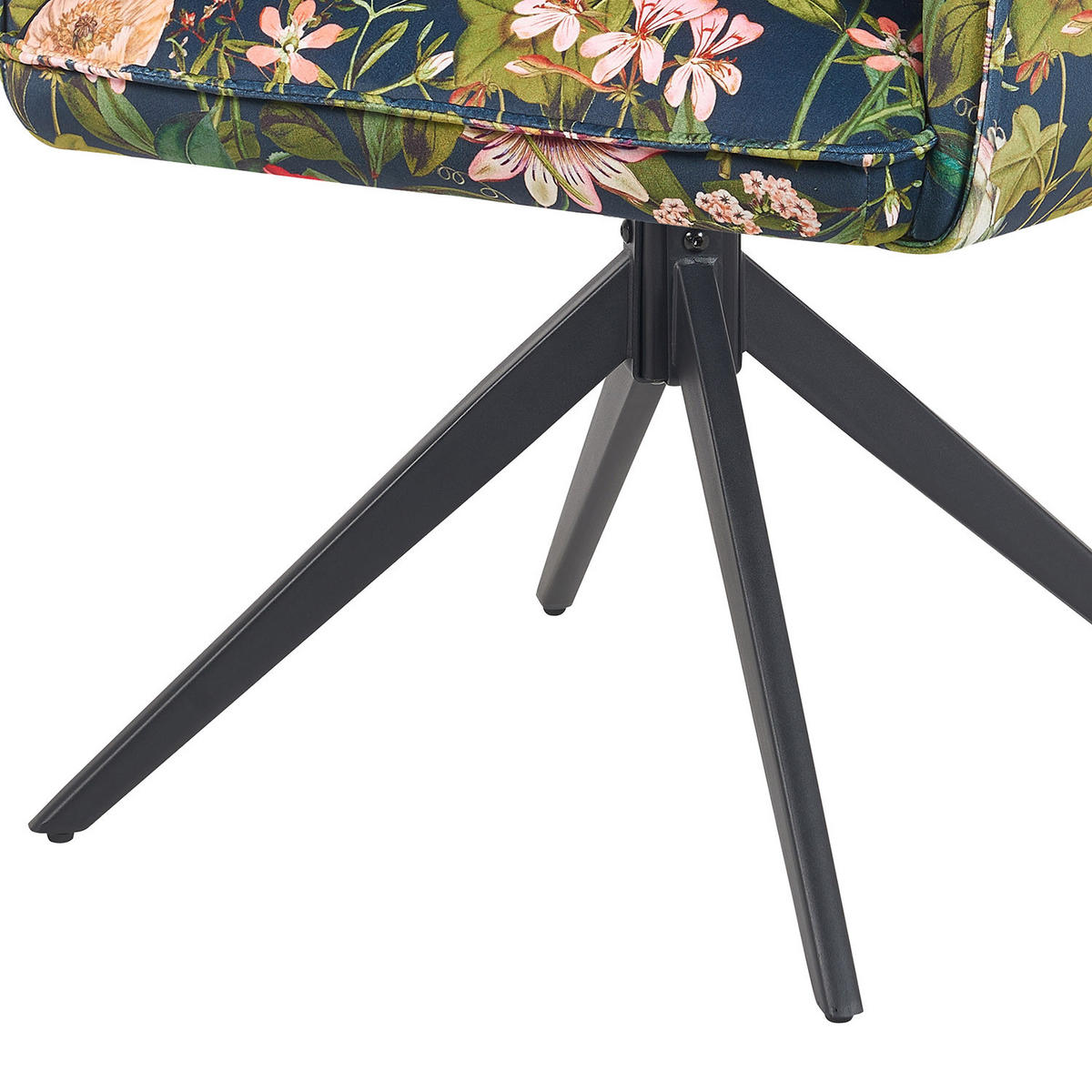 ARMLEHNSTUHL Mika-Nina - Multicolor/Schwarz, Textil/Metall (60/88/63cm) - DUBI Möbel