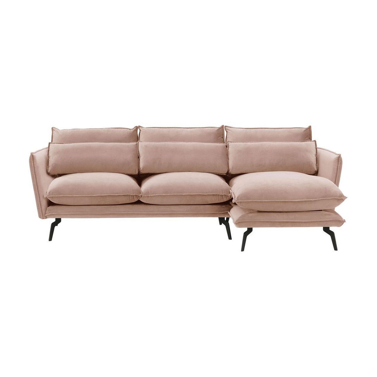 ECKSOFA Layla Rechts-Velluto 14 - Lila, Holz/Textil (278/160cm)