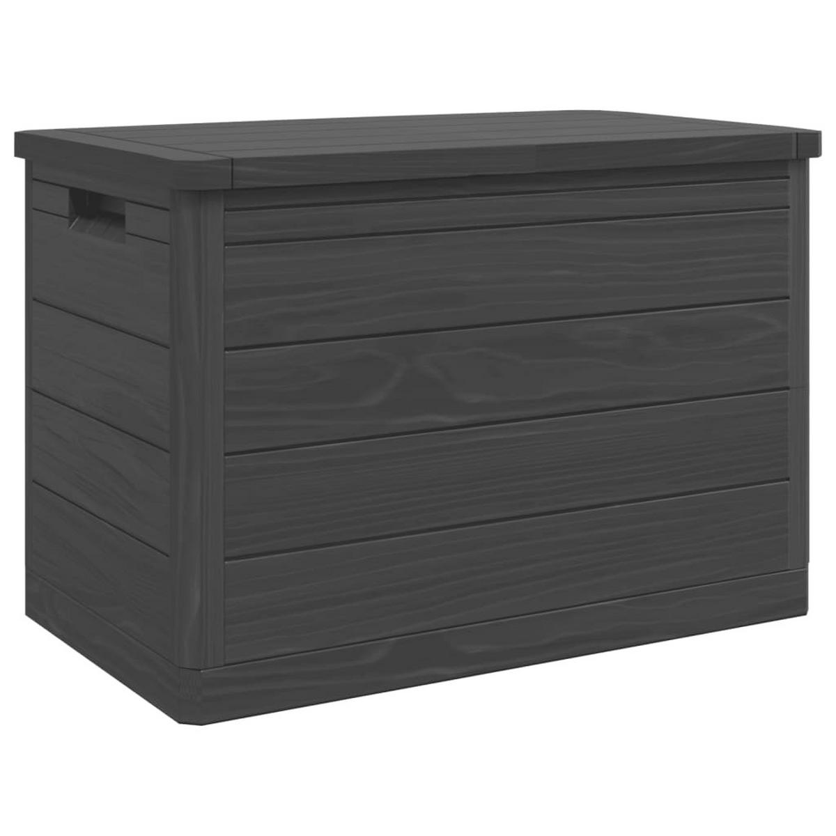 OUTDOOR-KISSENBOX Anthrazit 77.5/44.5/53 Cm Polypropylen - Anthrazit, Kunststoff (77.5/53/44.5cm) - vidaXL