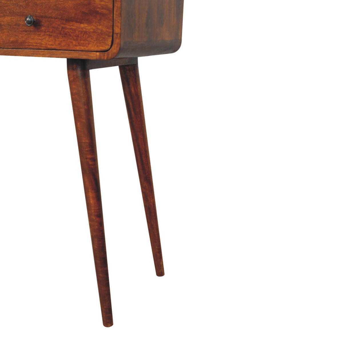 KONSOLE Dreifach Geschwungen Kastanie, 3 Schubladen und 3 Offene Fächer, Dunkelbraun - Dunkelbraun/Messingfarben, Holz/Metall (40/130/95cm) - Artisan Furniture