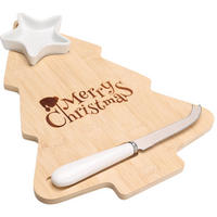 KÄSEBRETT Fiabel Tannenbaumform 3-teilig - Braun, Naturmaterialien (24/3/32cm) - Excellent Houseware