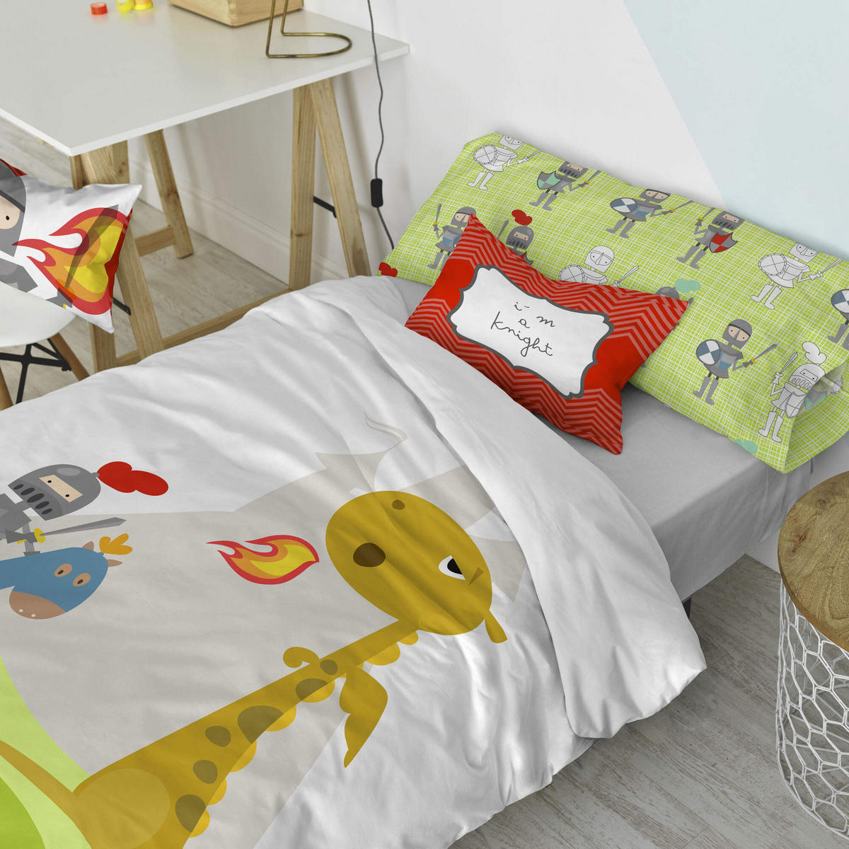 KISSENBEZUG knight 50x30 cm mehrfarbig - Multicolor, Textil (50/30cm) - Happy Friday