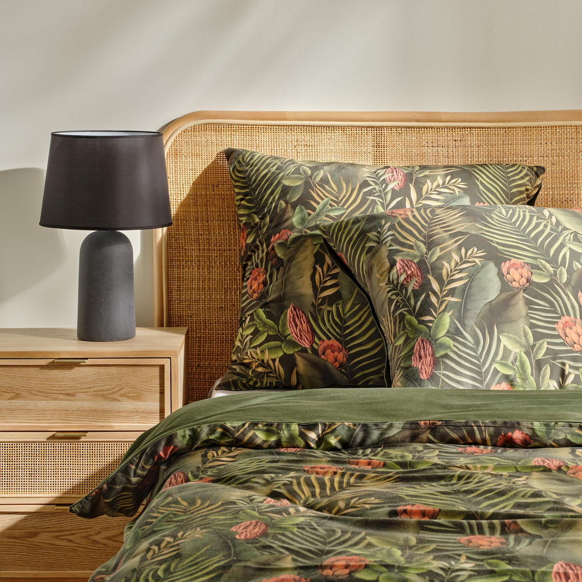 BETTWÄSCHE Tropini - Dunkelgrün, Textil (200/220cm) - home&you