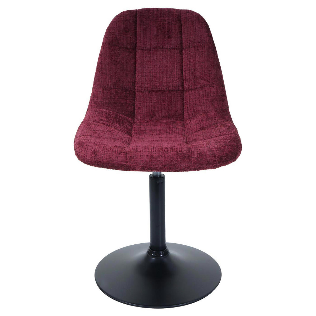 ESSZIMMERSTUHL 83x47x43cm Sitzhöhe 47cm Stahl Stoff/Textil Chenille Bordeaux - Bordeaux, Textil (47/83/43cm) - CHEFGASTRO