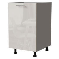 UNTERSCHRANK Brerra D1D/50 50 / 50 / 82 cm - Creme/Grau, Holz/Holzwerkstoff (50/82/50cm) - Feldmann-Wohnen