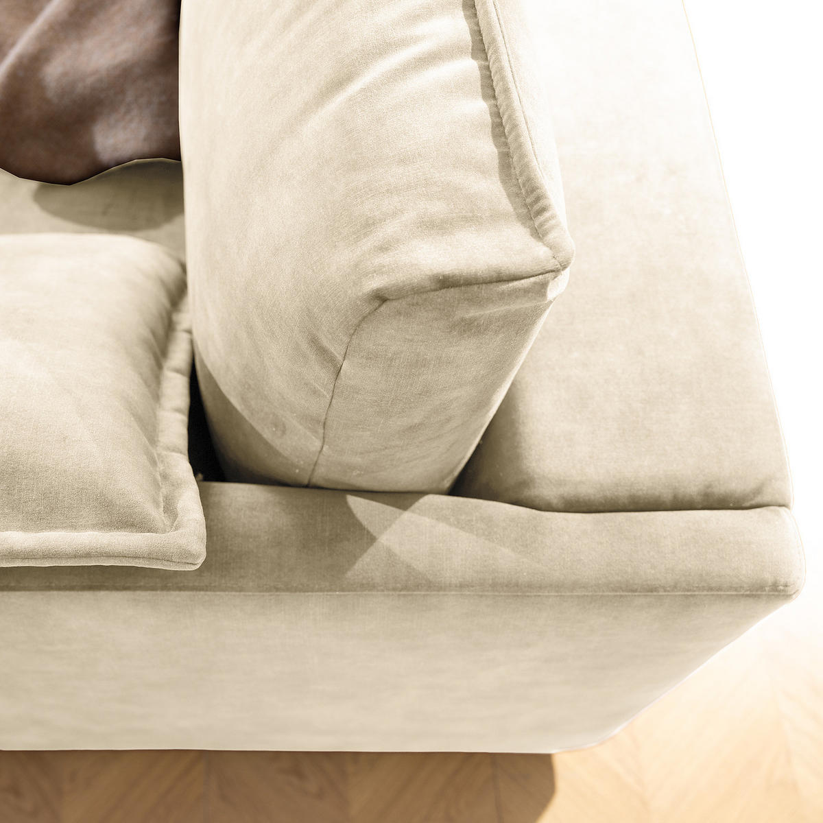 3-SITZER SOFA - Schwarz/Weiß, Kunststoff/Textil (219/84/117cm) - home24