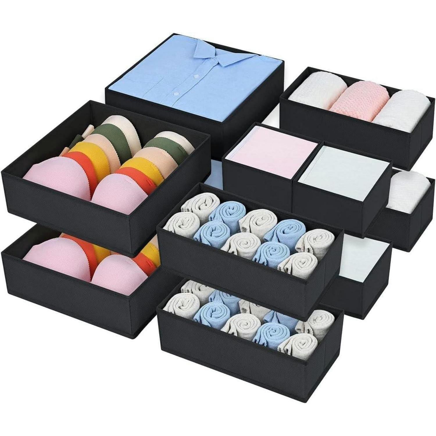 SCHUBLADEN Organizer 12-teiliges Set, Aufbewahrungsboxen aus Textil, mix - Multicolor, Textil (15/9/30cm)