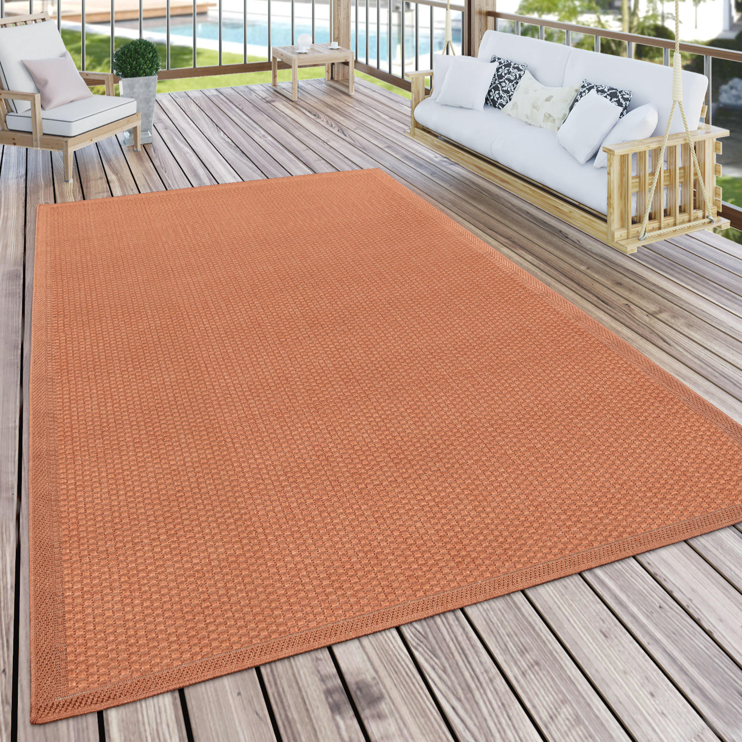 OUTDOORTEPPICH 140/200 cm Timber 125 - Rostfarben, Textil (140/200cm) - Paco Home