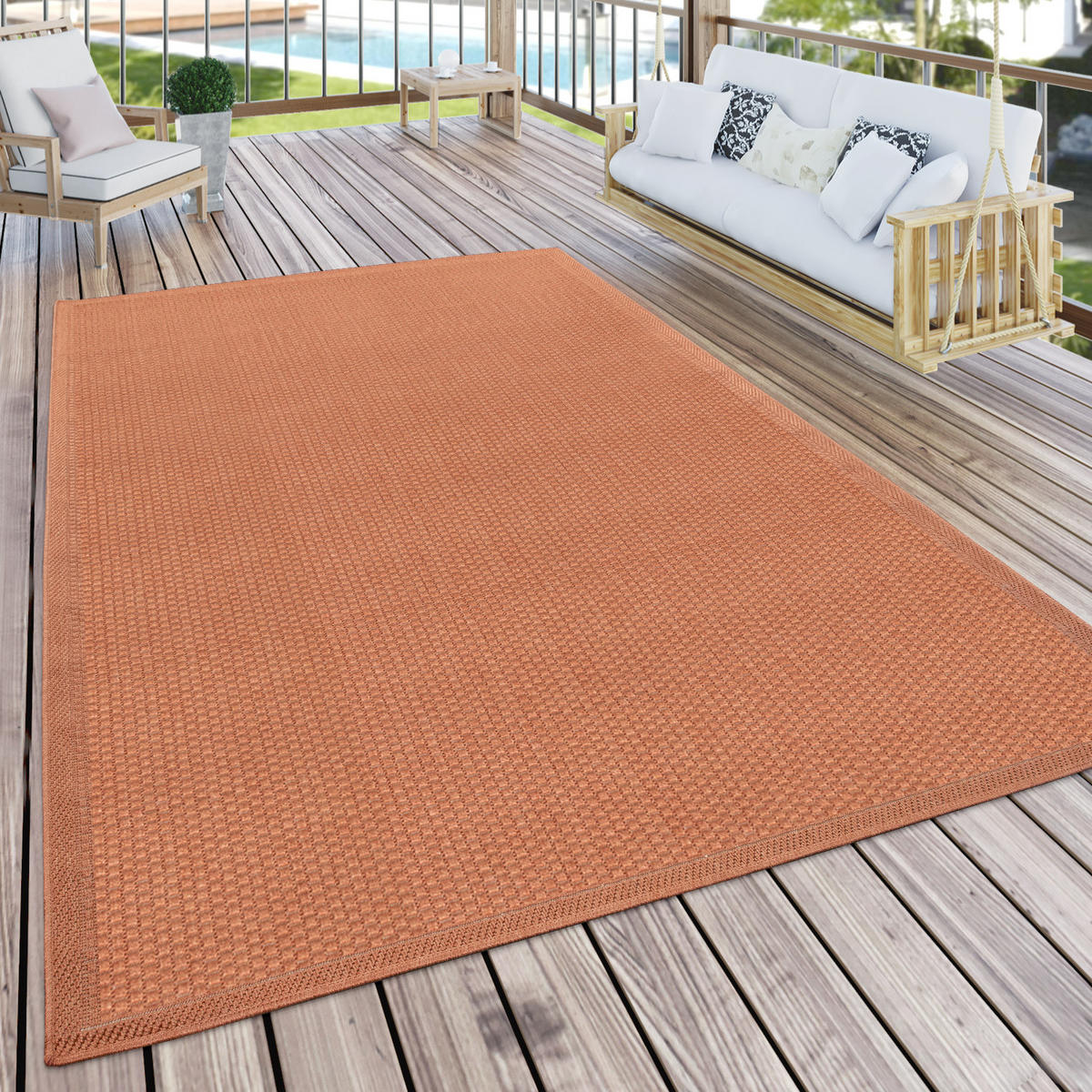 OUTDOORTEPPICH 140/200 cm Timber 125 - Rostfarben, Textil (140/200cm) - Paco Home