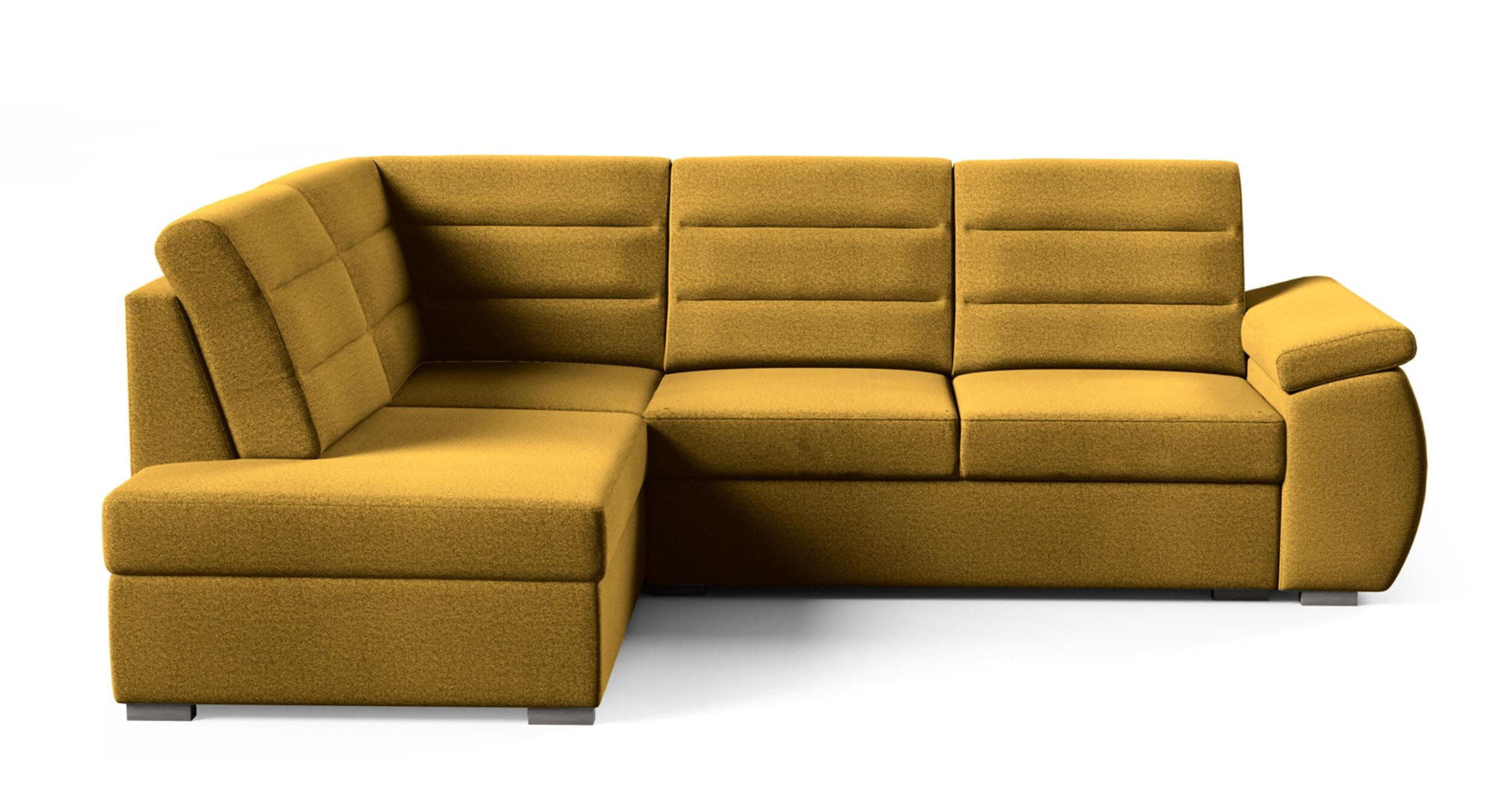 ECKSCHLAFSOFA - Ecksofa Gardenia - Gelb - Links - Gelb, Holzwerkstoff (264/190cm) - Möblo