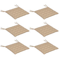 SESSELAUFLAGEN Khaki 6 Stück - Beige, Kunststoff (40/4/40cm) - GiPP