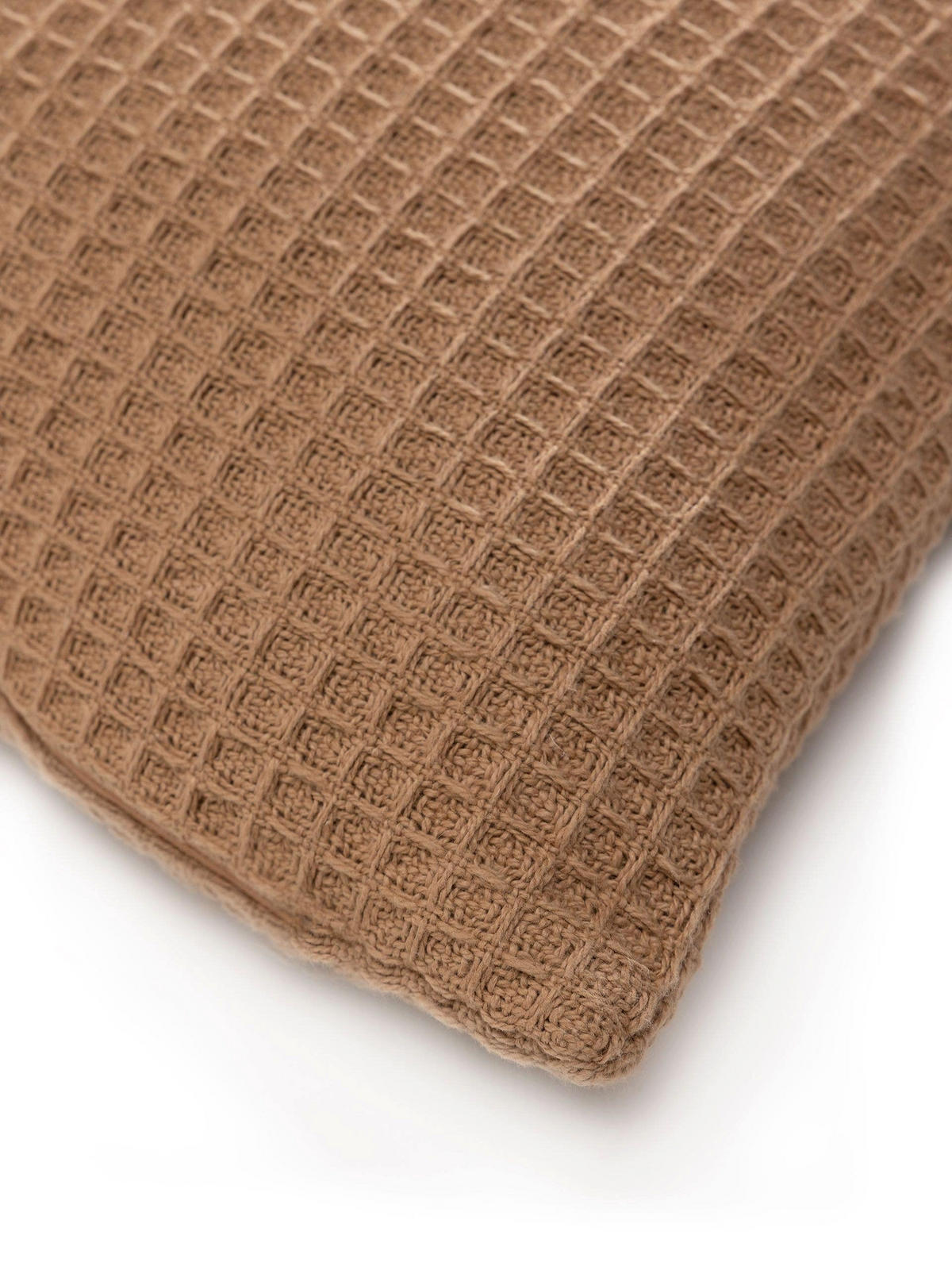 KISSENBEZUG Amalia Hellbraun 45x45 cm - Hellbraun, Textil (45/45cm) - benuta Pure