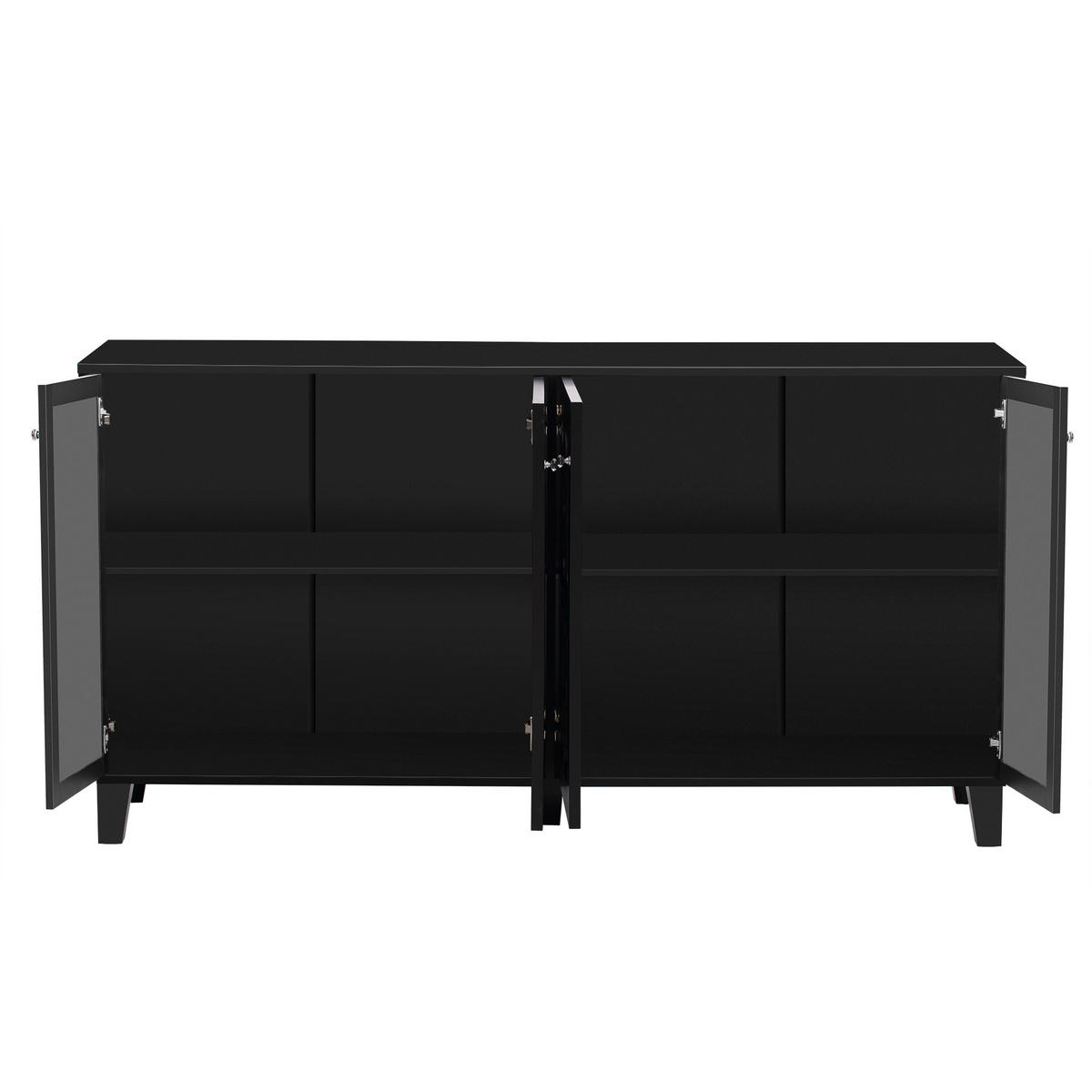 SIDEBOARD Black 160/40/84 cm - Schwarz, Holz (160/84/40cm) - Urban Meuble