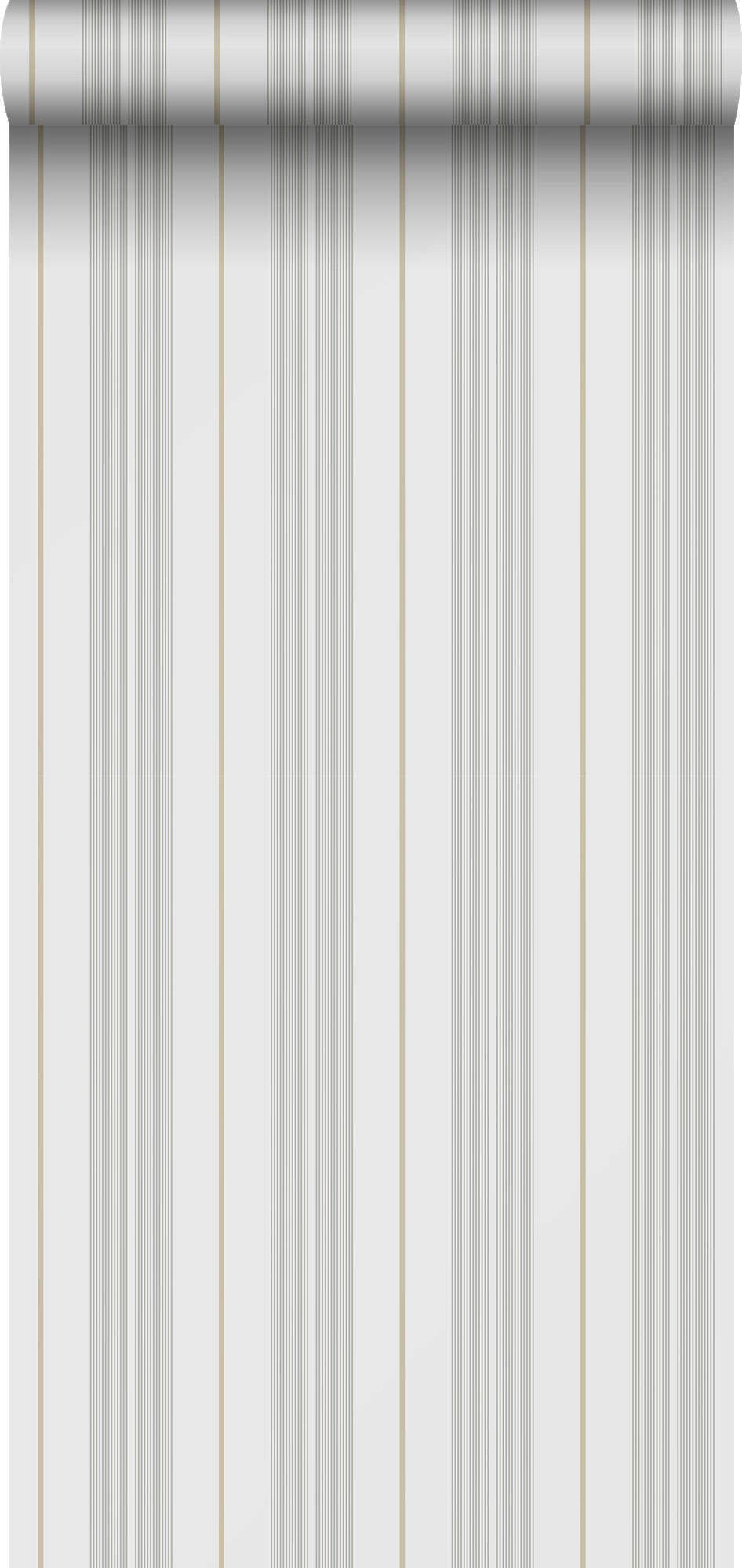 TAPETE Streifen 53 cm x 10.05 m - Grau, Papier (53/1000cm) - Sanders & Sanders