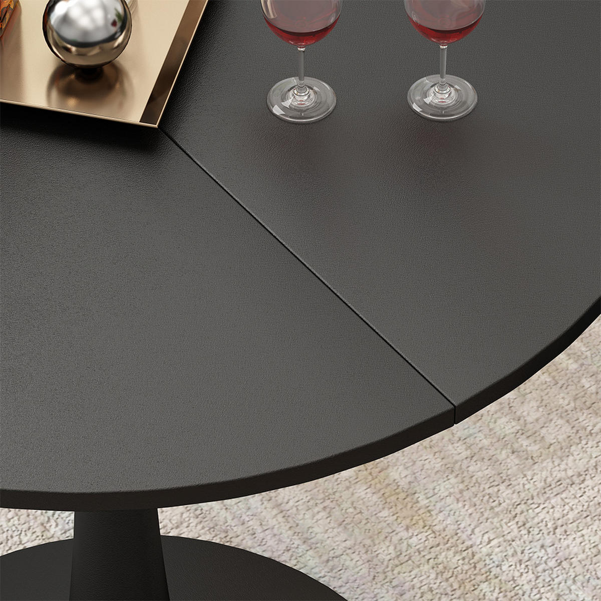 Schwarz, Holzwerkstoff (80/80/73cm) - Vicco