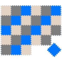 SPIELMATTE ab Null - 270/90 cm Puzzlematte Grau - Multicolor, Kunststoff (30/30cm) - Littletom