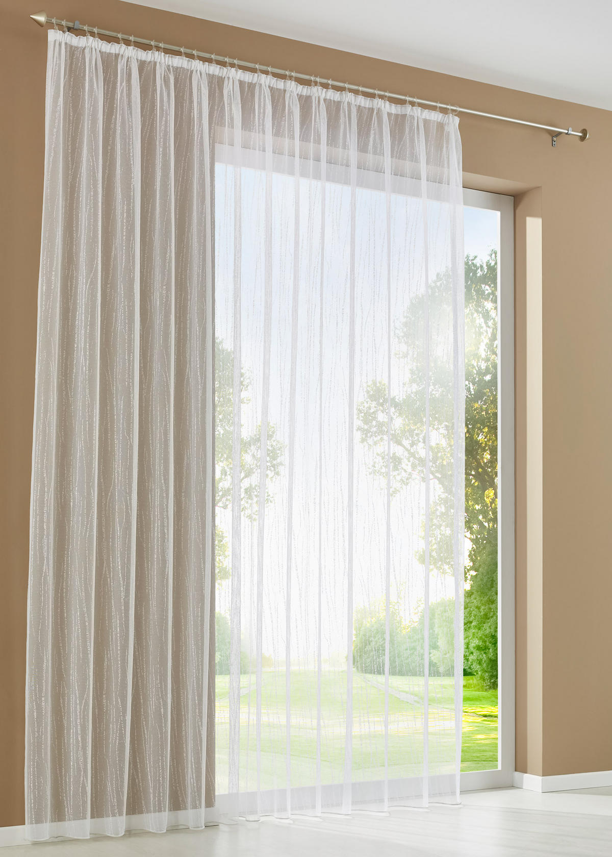 VORHANG »Isabella« HxB 120x300 cm Weiß - Weiß, Textil (300/120cm) - Gardinenbox