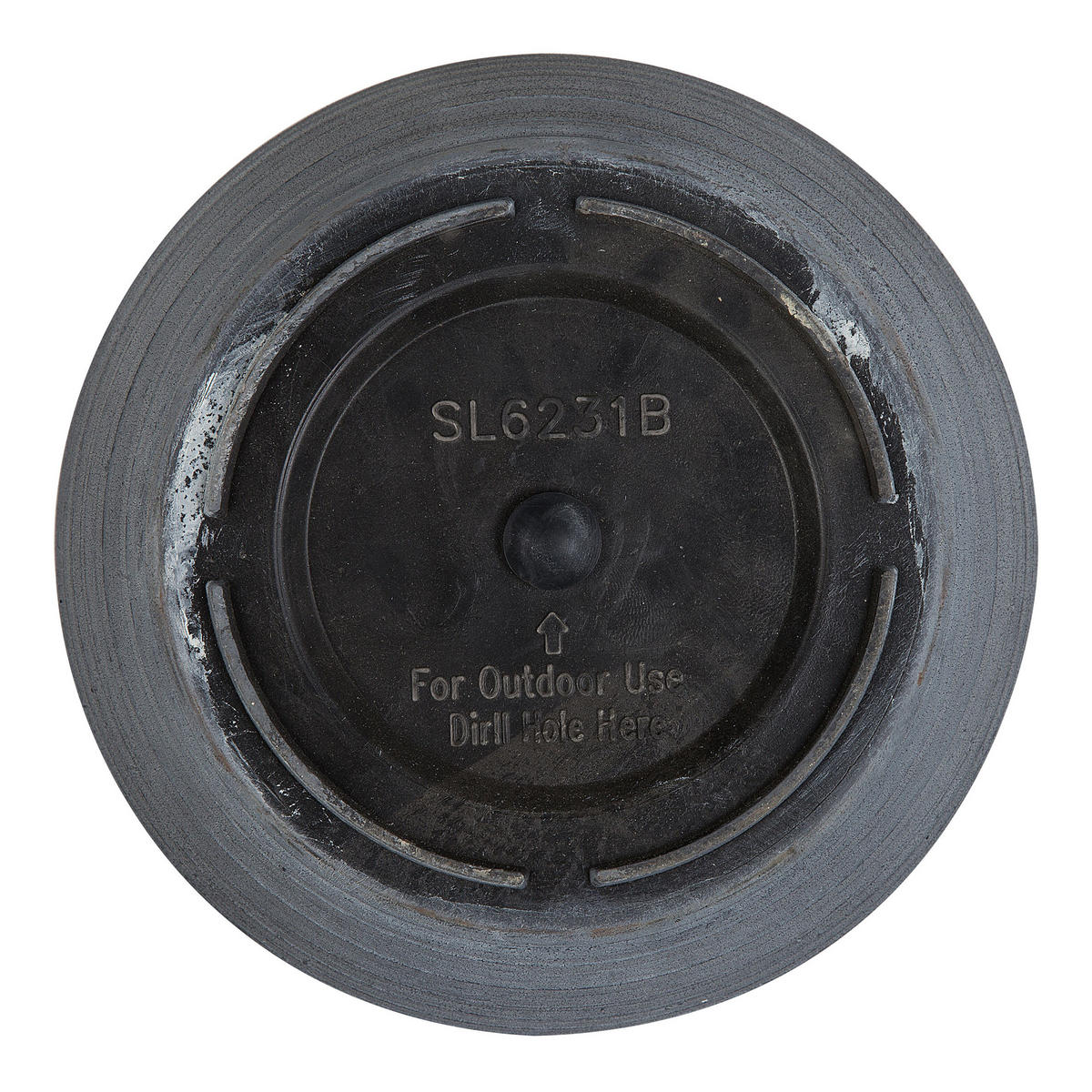 BLUMENTOPF 2er-Set grau rund 43/43/49 cm Katalima - Grau, Stein (49cm) - Beliani