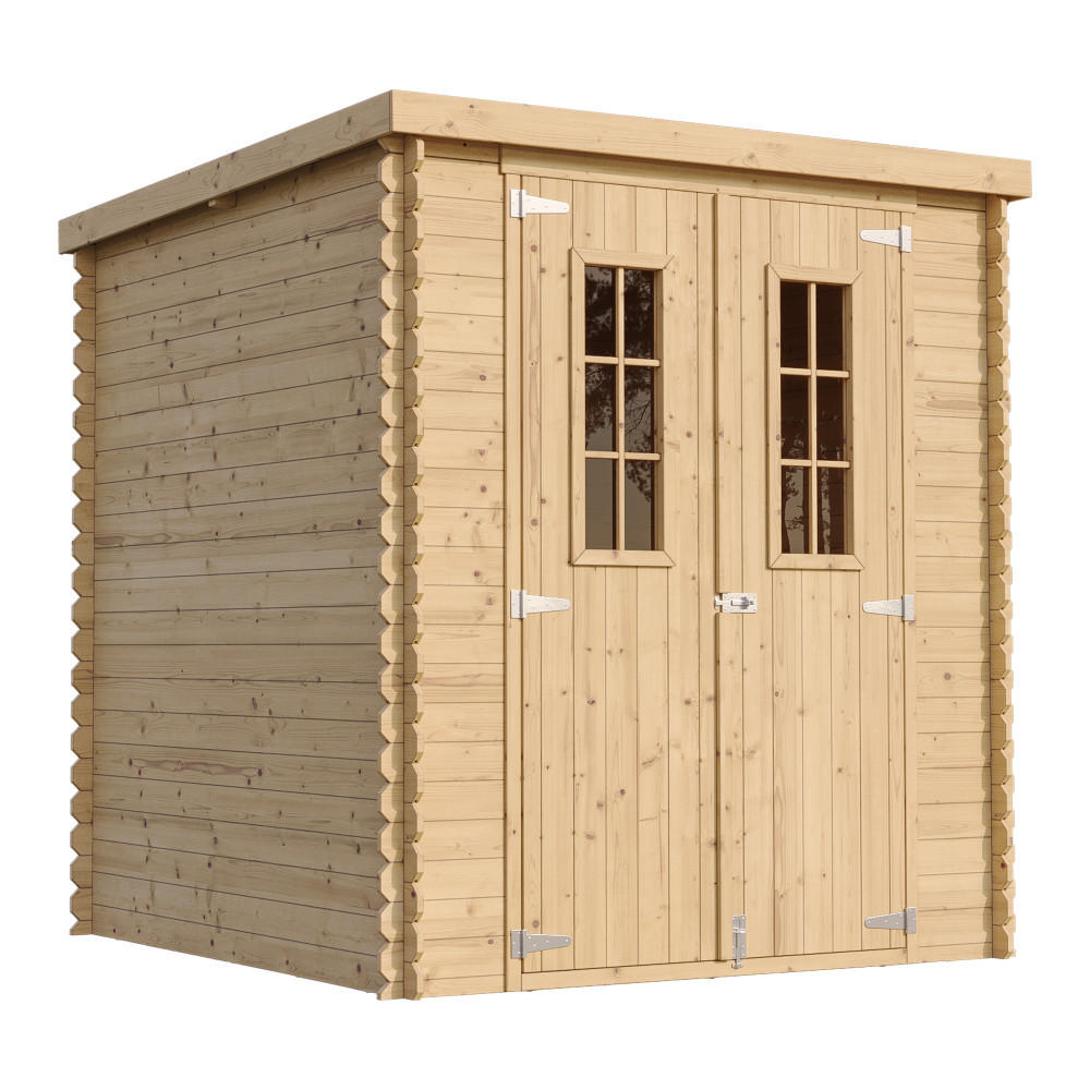 Timbela Holz-Gartenhaus Beige 204x200x204 cm