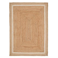 JUTETEPPICH Jute Braided Laurel Beige - Beige, Textil (160/231cm) - Kukoon Rugs