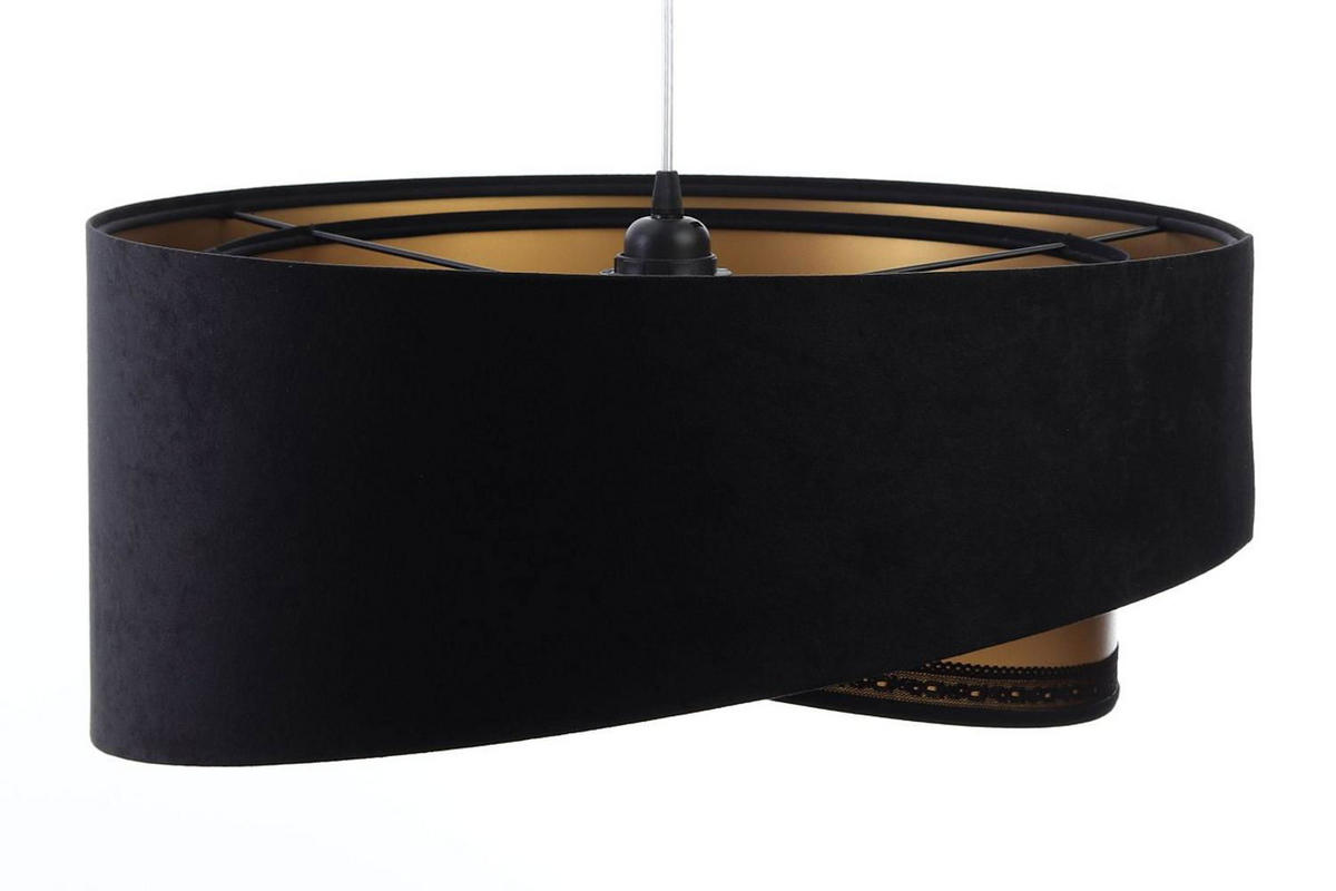 HÄNGELEUCHTE Gold 50/23 cm - Goldfarben/Schwarz, Kunststoff (50/1.3/23cm) - ONZENO