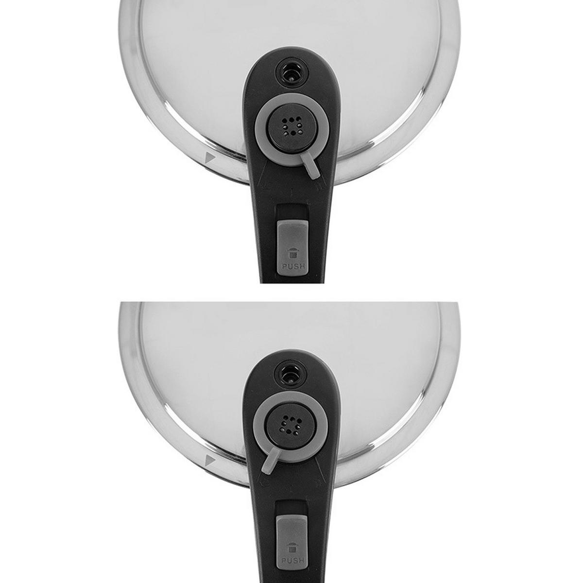 SCHNELLKOCHTOPF Wind mit Automatikverschluss silber - Silberfarben, Metall (6L) - Orion 