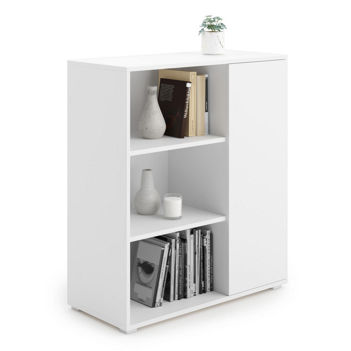 BÜCHERREGAL Fondi - Weiß, Holzwerkstoff (40/104/90cm) - RAUMHIRSCH FURNITURE