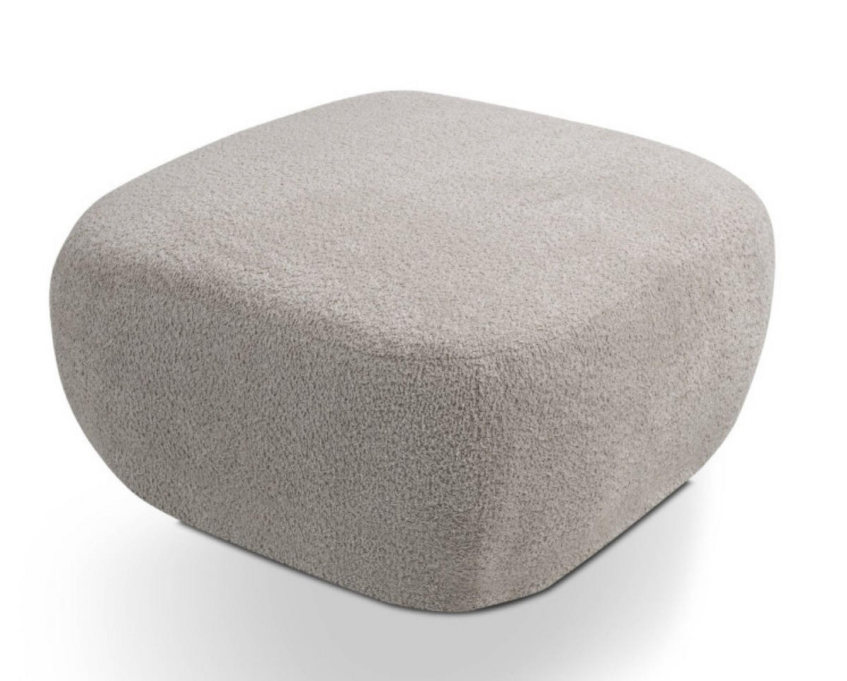 HOCKER Dunkelgrau LIO Bezug Abriamo Auf Schwarzen Niedrigen Beinen - Grau, Textil (75/39/75cm) - Sepro Meble