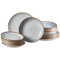 TELLER-SET Portofino grau 18er Set - Grau, Keramik (1/1/1cm) - Ritzenhoff Breker