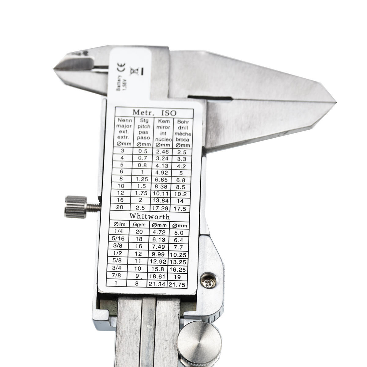MESSSCHIEBER Digital - 150 mm, 0,01 mm Genauigkeit, LCD, Edelstahl, Tiefenmessung, mm/in, inkl. Etui, Batterie - Multicolor, Kunststoff/Metall (10/10/10cm)