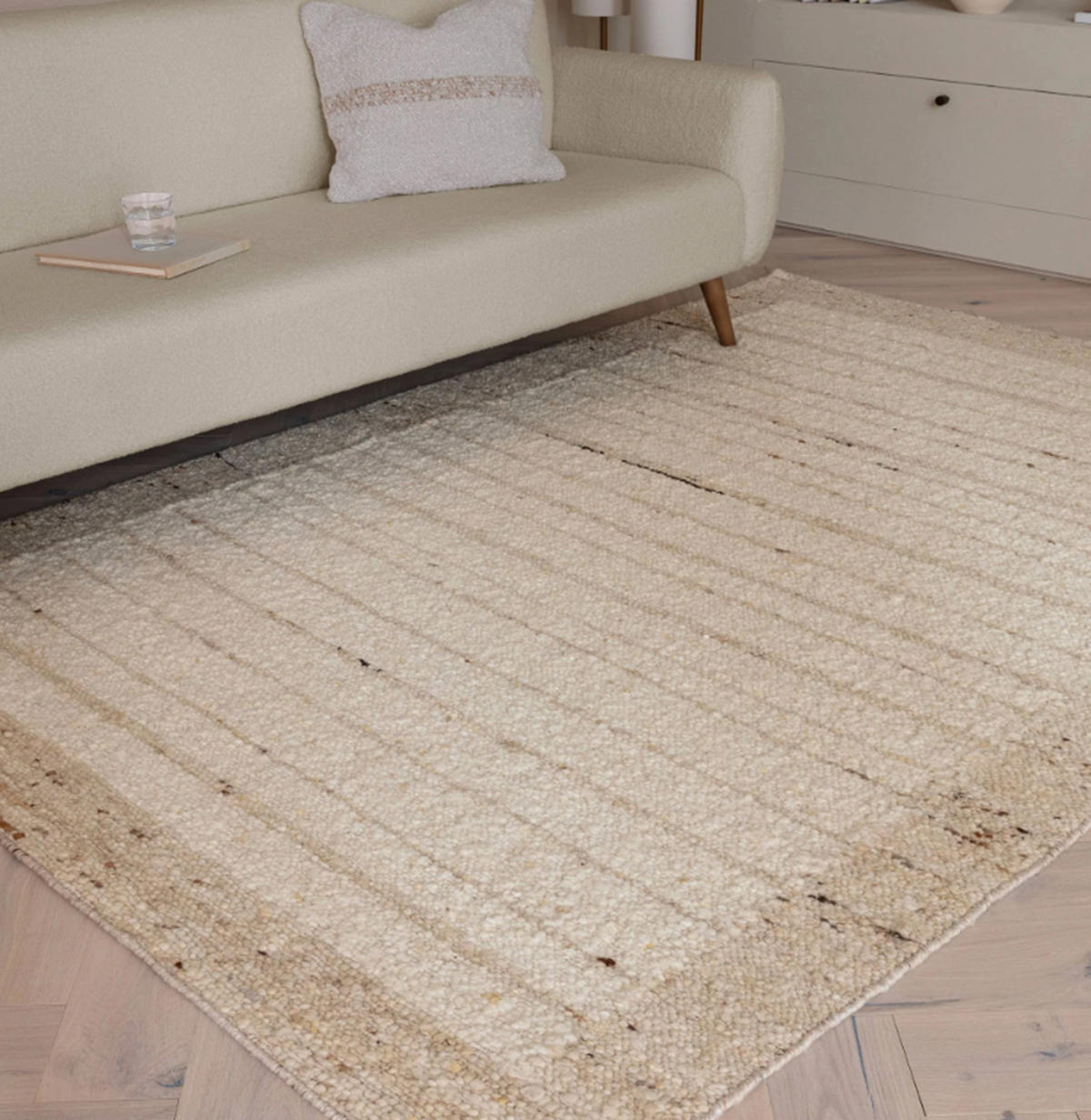 TEPPICH Wohn-/Schlafzimmer Flachgewebe JUMBLE Beige 240x340 cm - Beige, Naturmaterialien (240/340cm) - Novatrend