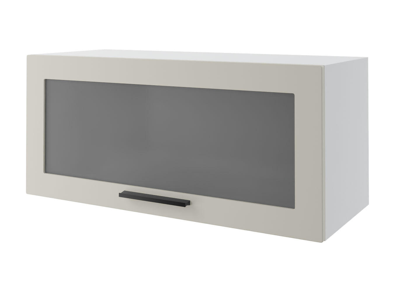 KLAPPHÄNGESCHRANK Kvantum W4BS/80 Vanille Matt / Weiß Matt 80 / 32,5 / 36cm - Creme/Weiß, Holz/Holzwerkstoff (80/36/32.5cm) - Feldmann-Wohnen