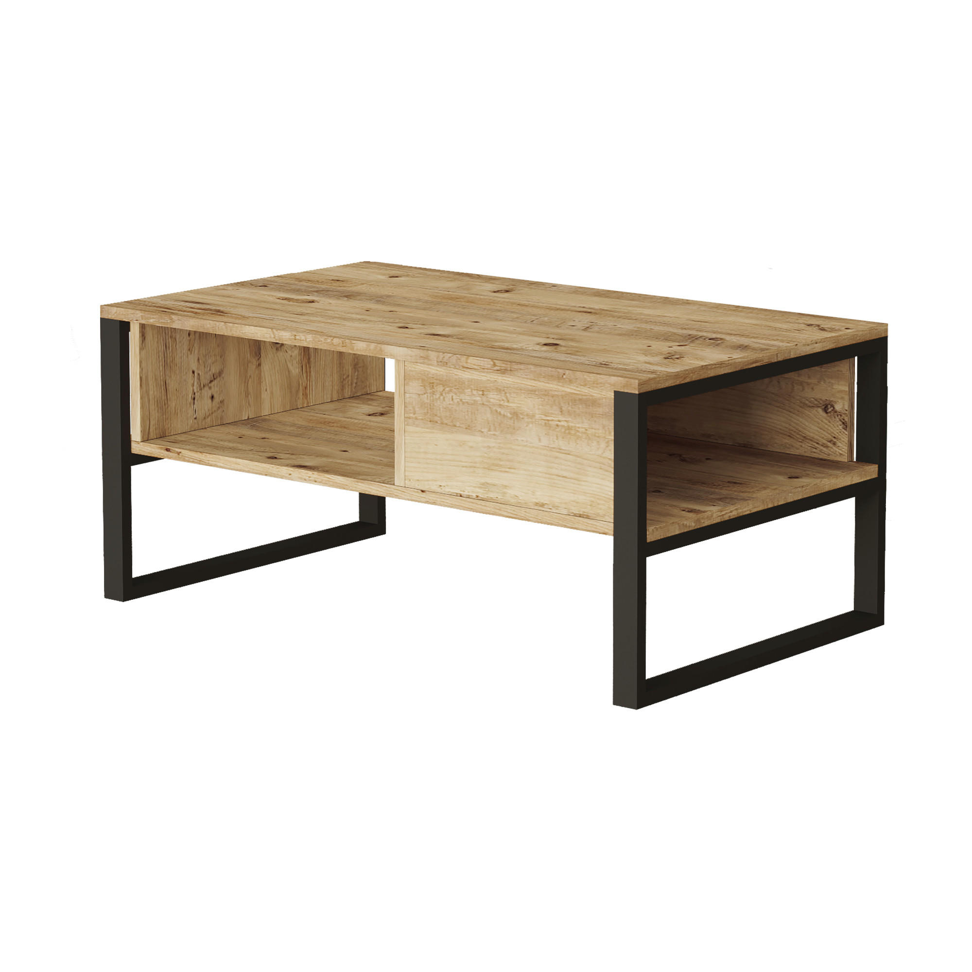 COUCHTISCH Laukaa 100/60/45 - Dunkelbraun, Holzwerkstoff (60/100/45cm) - [en.casa]