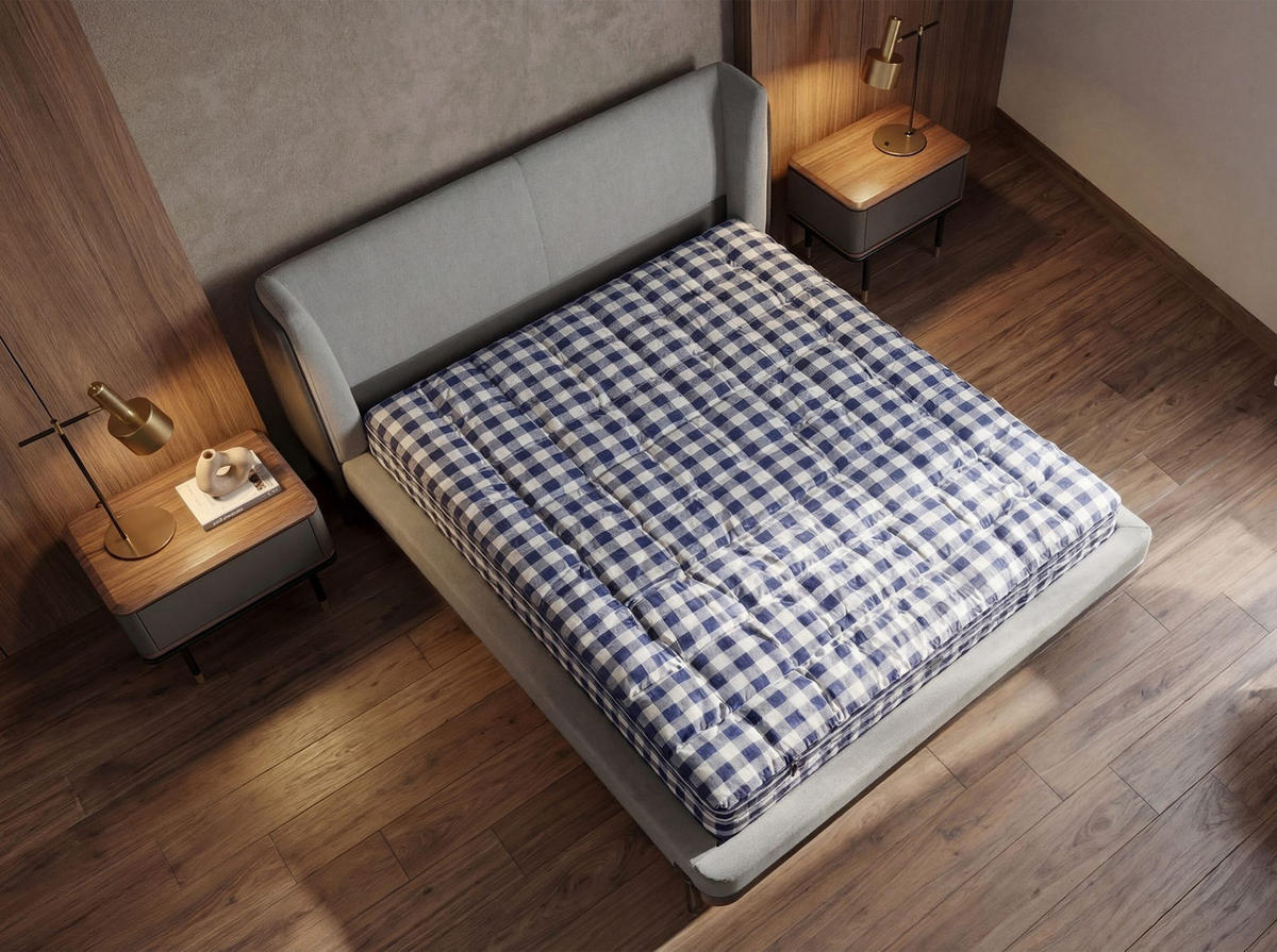 HYBRIDMATRATZE aus Naturlatex mit Cooltex Taschen-Minifedern 180/200/31 cm - Blau/Multicolor, Textil (180/200cm) - ANGEL CERDA