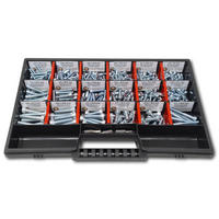 ZYLINDERSCHRAUBEN Sortiment M4-M5-M6 // 8mm-40mm 375 tlg. Schraubenbox DIN 912 / ISO 4762 - Zinkfarben, Metall (3.5cm) - Schraubenbox24