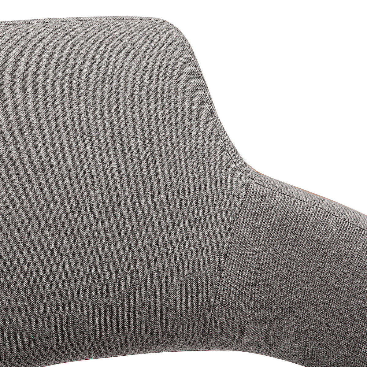 BÜRODREHSTUHL - Webstoff / Sperrholz - Grau, Holzwerkstoff/Textil (54/82/60cm) - home24