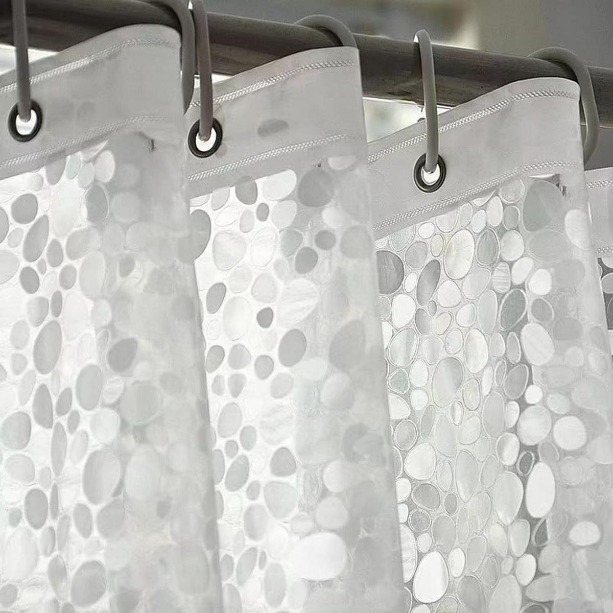 DUSCHVORHANG 180 x 180 cm transparent wasserdicht schimmelresistent für Dusche - Transparent, Kunststoff (180/180cm) - MCBOSON